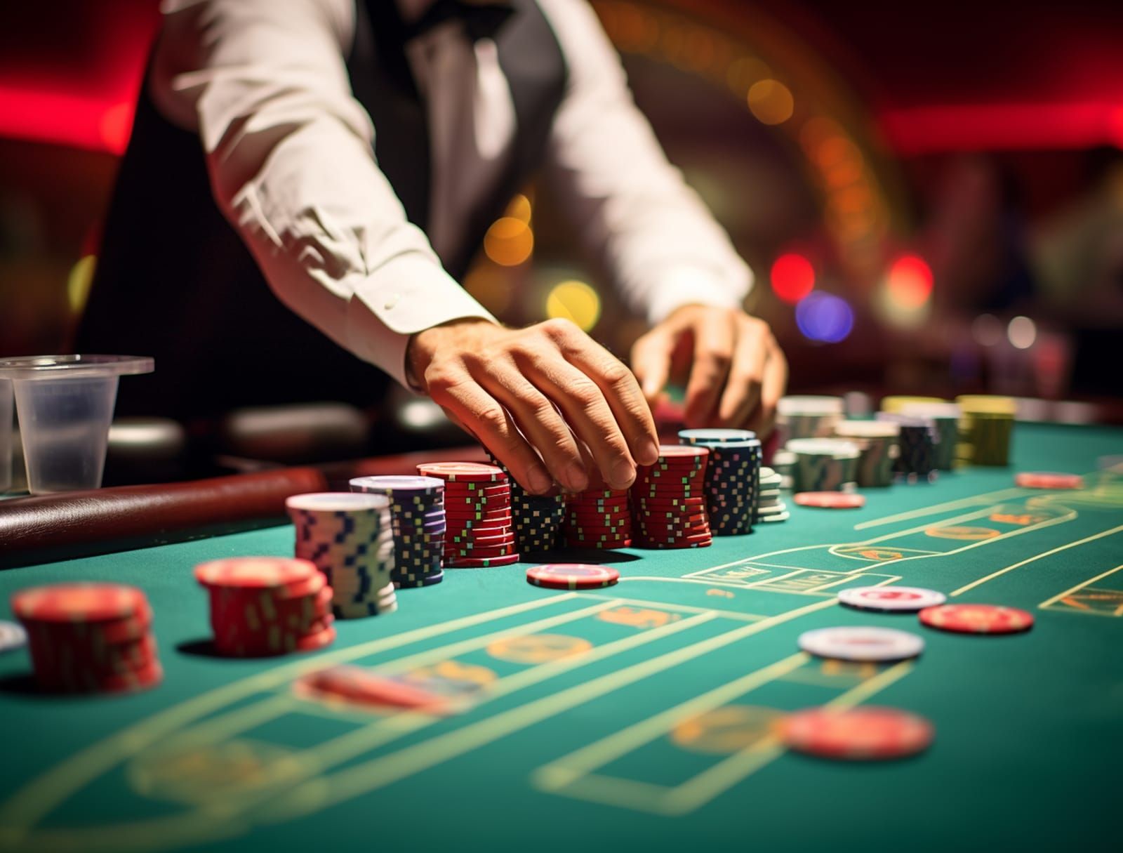 Casinos sin licencia España: jota de tréboles apoyada en una mesa de casino junto a la mano de un jugador